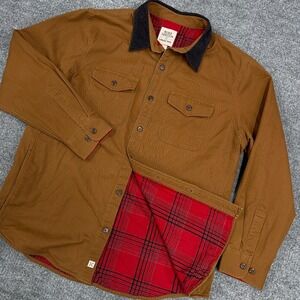 Blake Shelton  Lands End Jacket Men Large Flannel Lined Chore Utility Barn Field